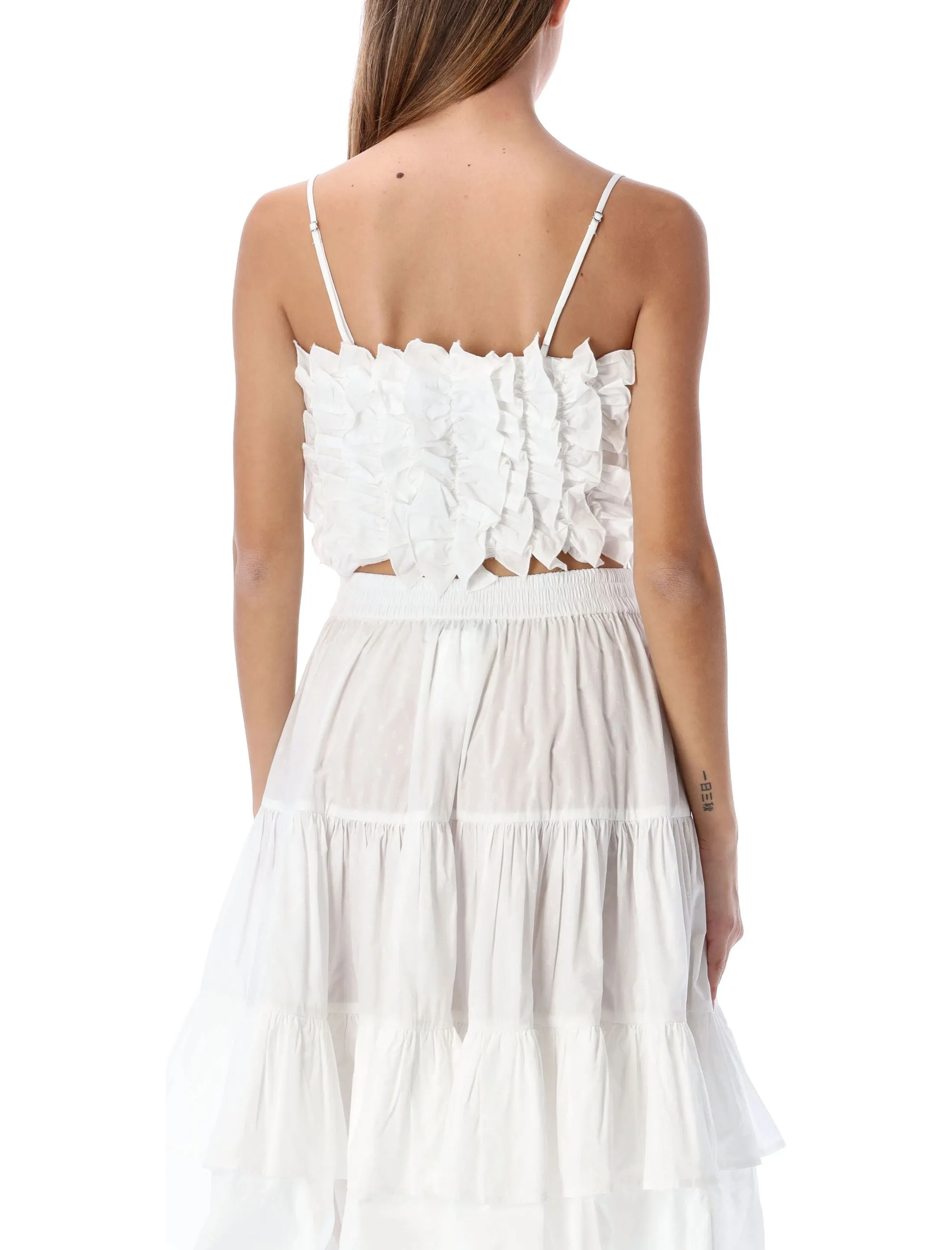 MSGM Ruffled Crop Top