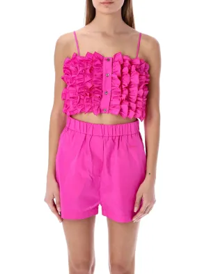 MSGM Ruffled Crop Top