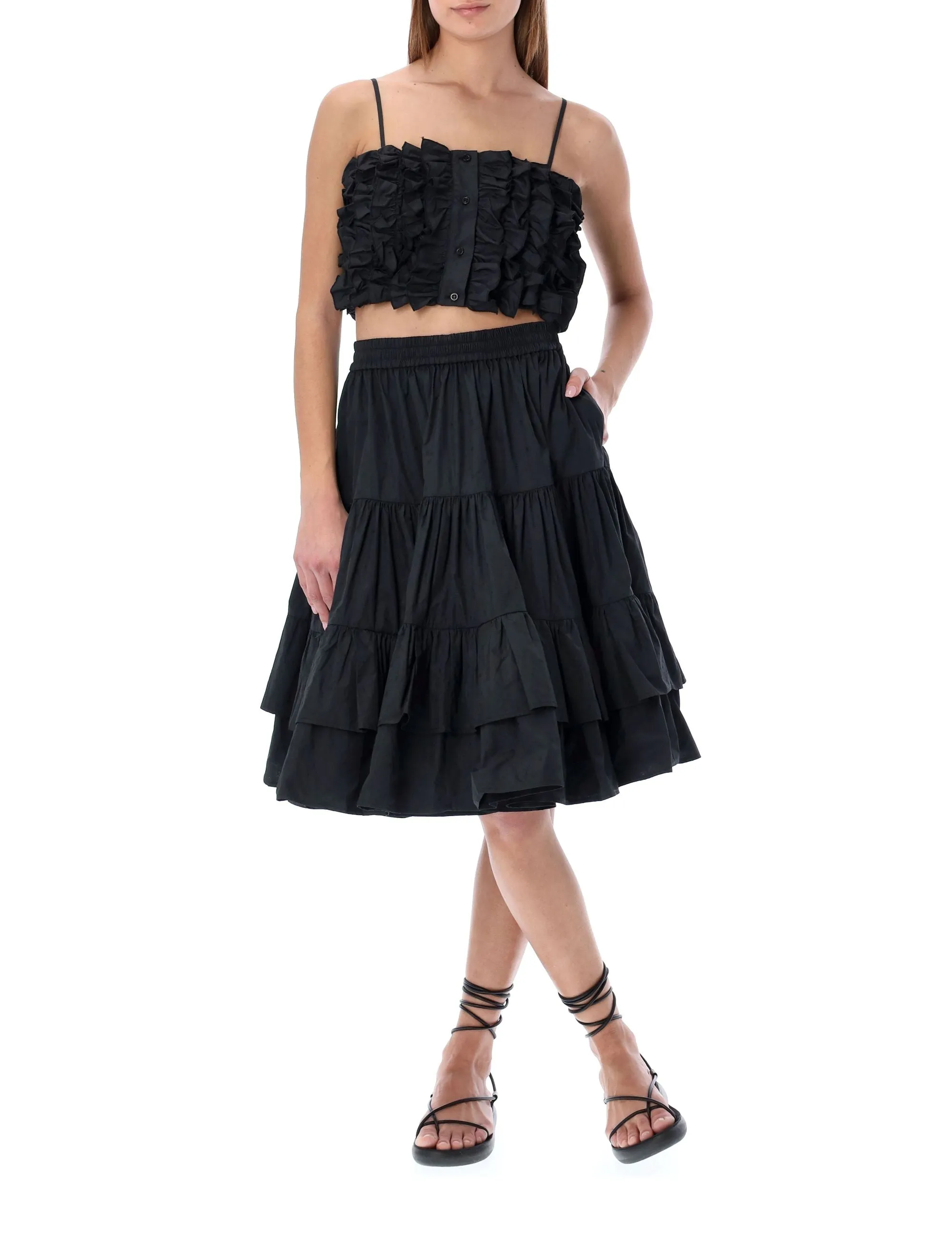 MSGM Ruffled Crop Top