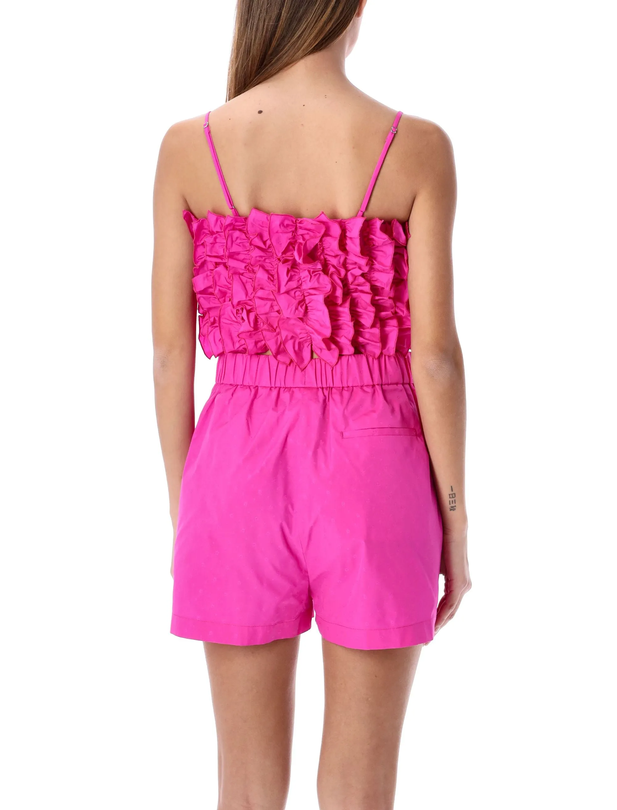 MSGM Ruffled Crop Top