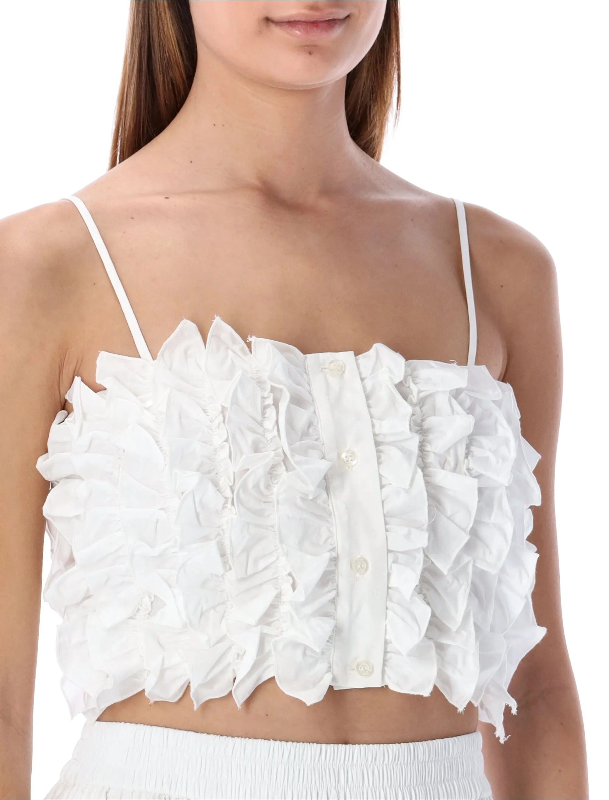 MSGM Ruffled Crop Top