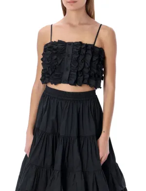 MSGM Ruffled Crop Top