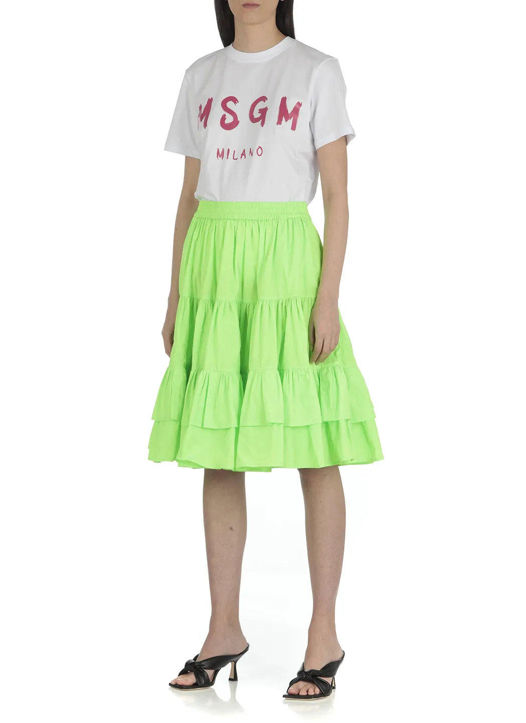 MSGM Ruffled Midi Skirt