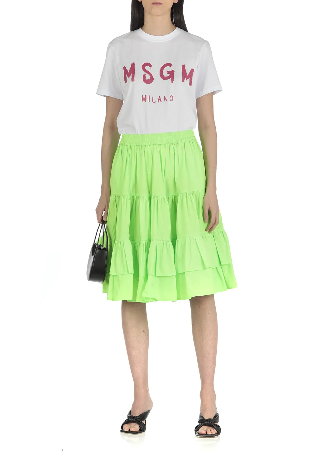 MSGM Ruffled Midi Skirt