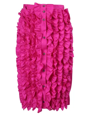 MSGM Ruffled Midi Skirt