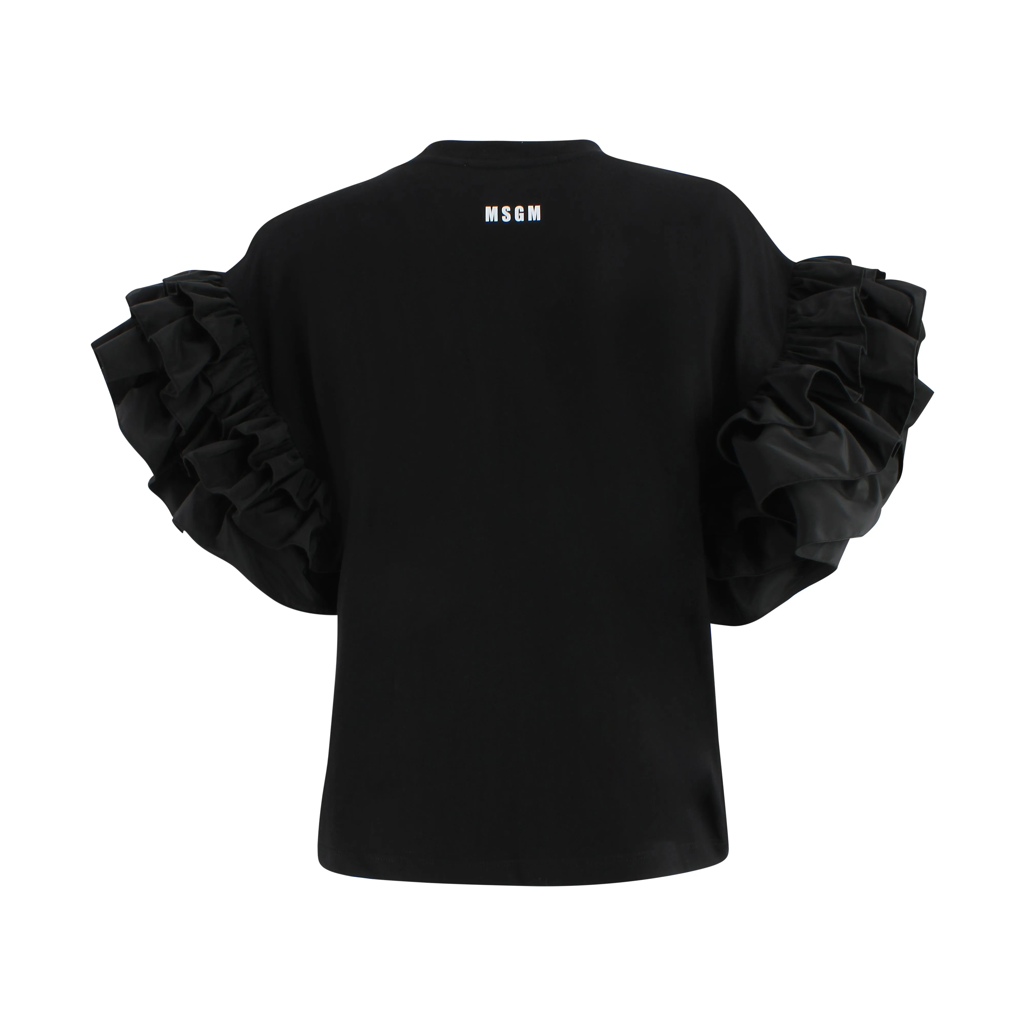 MSGM Ruffled Short-Sleeved T-Shirt