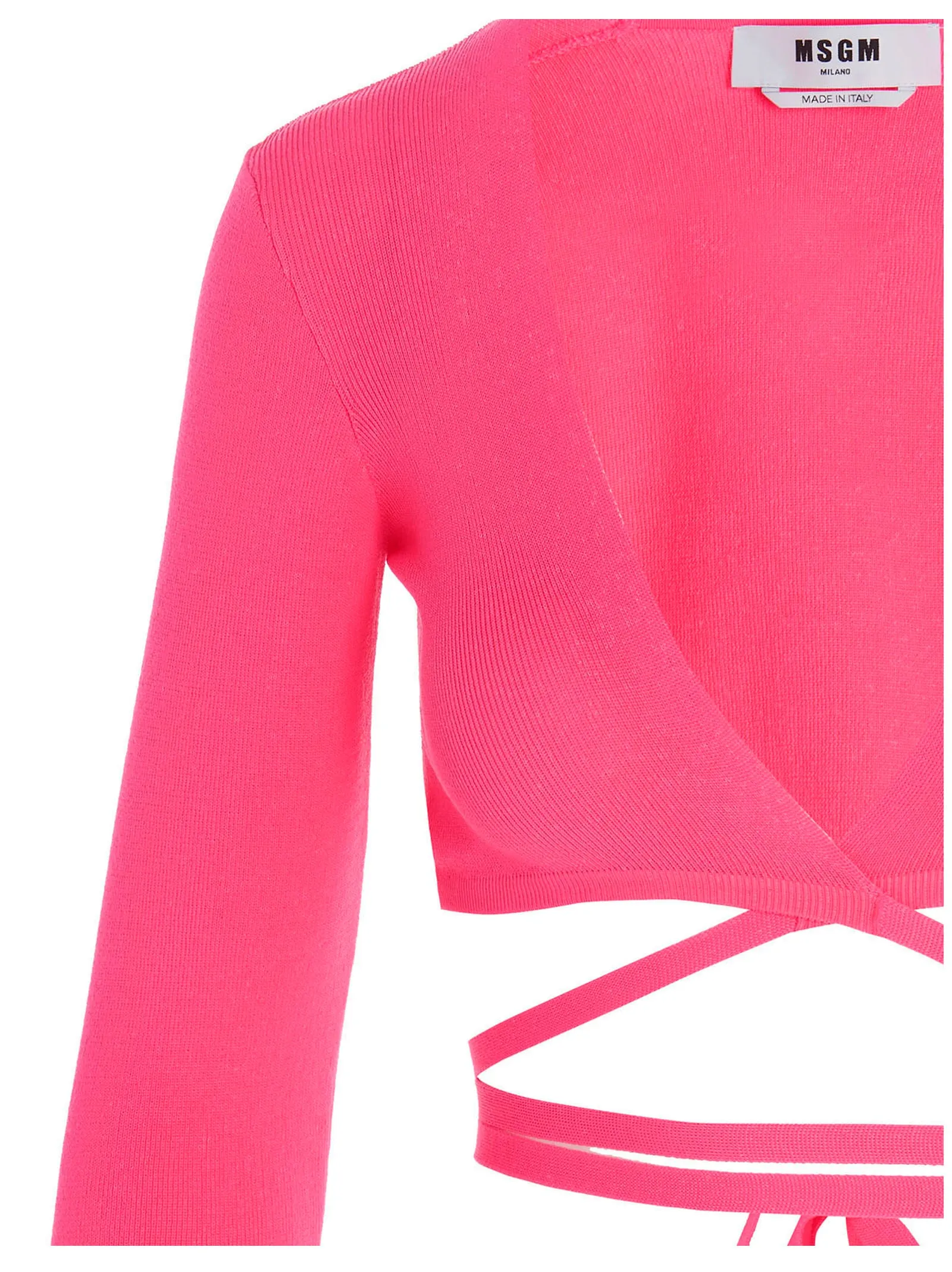 MSGM V-Neck Cropped Top
