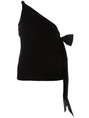 N21 One-Shoulder Slit Top