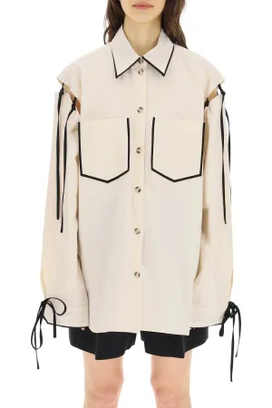 Nanushka Contrast-Trim Buttoned Shirt