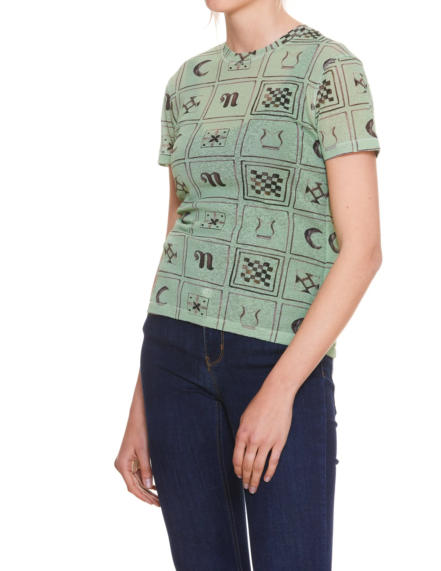 Nanushka Graphic Printed Crewneck T-Shirt