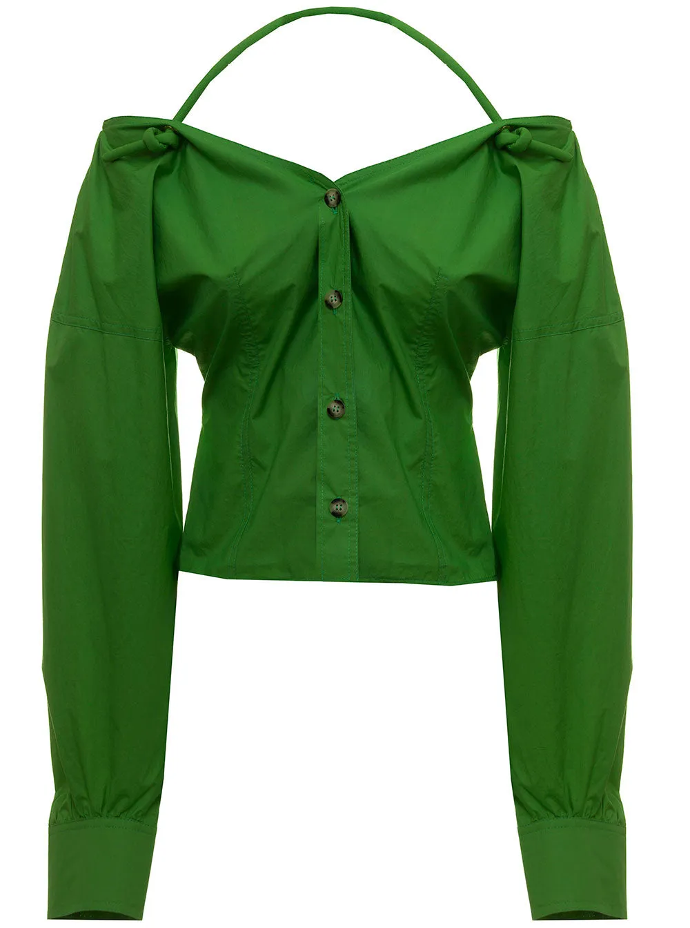 Nanushka Halterneck V-Neck Shirt