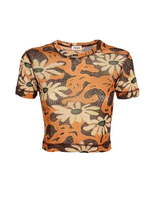 Nanushka Printed Cropped T-Shirt