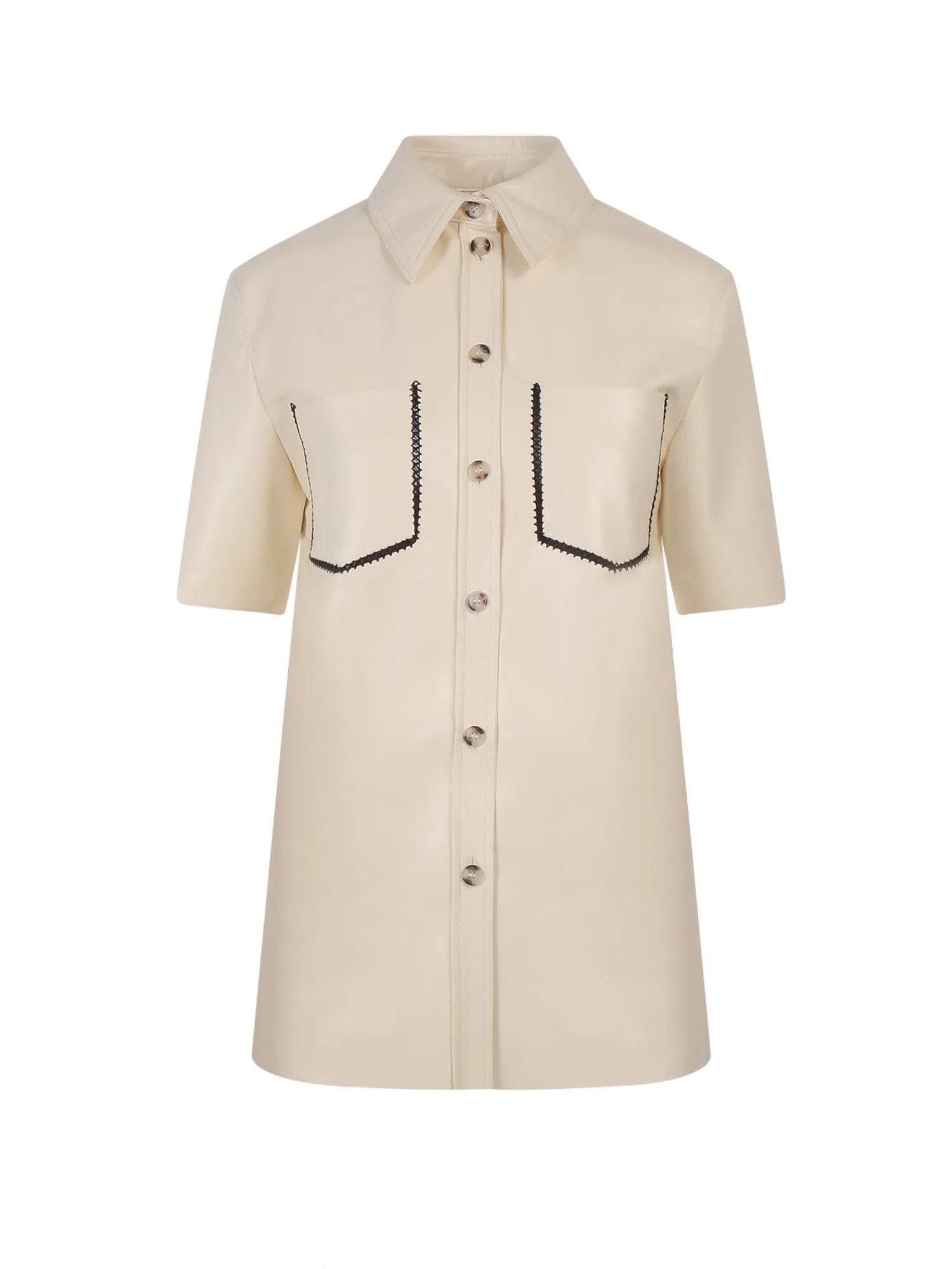 Nanushka Stitch Detail Short-Sleeved Shirt