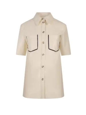 Nanushka Stitch Detail Short-Sleeved Shirt