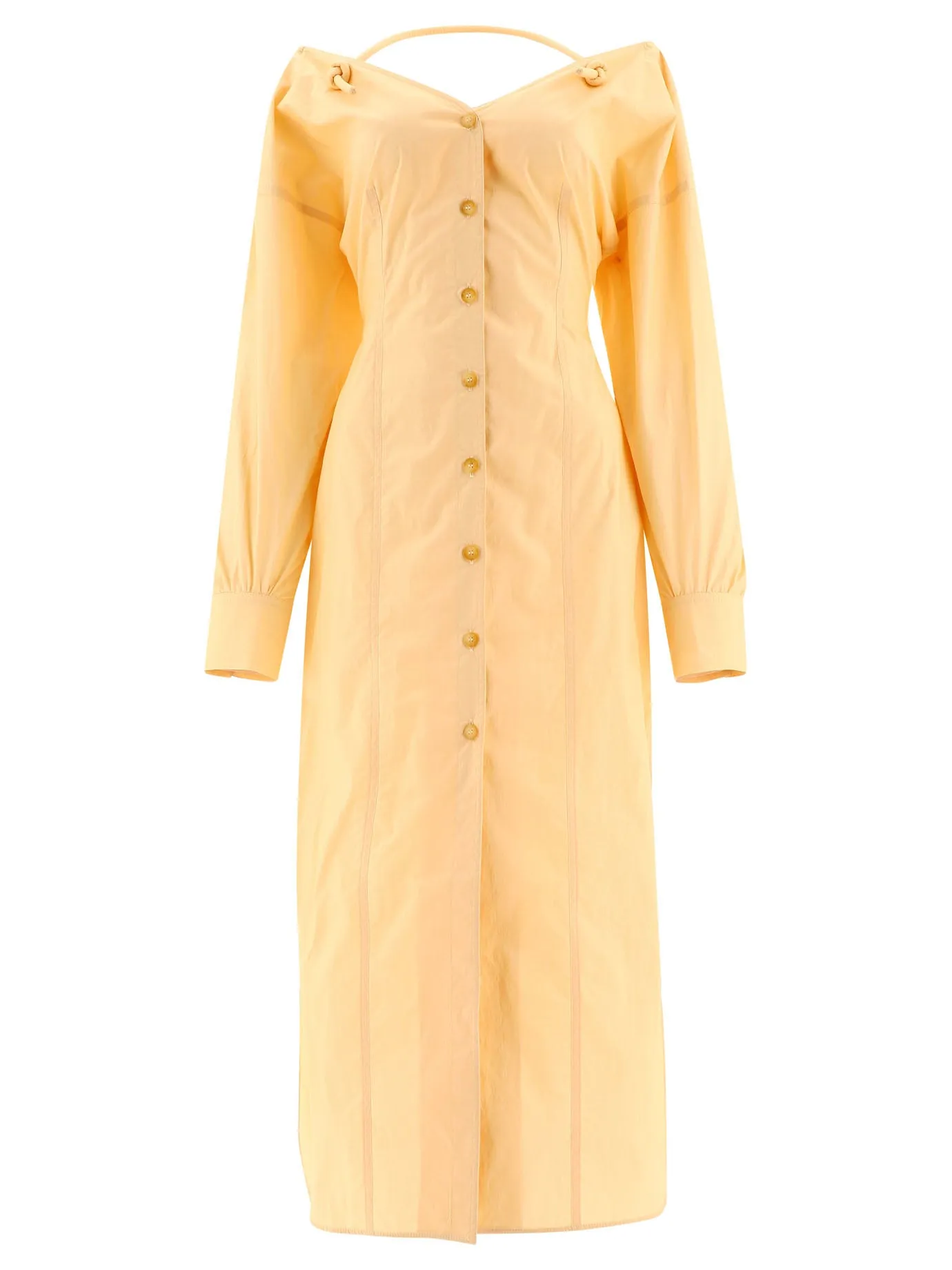 Nanushka V-Neck Midi Shirt Dress