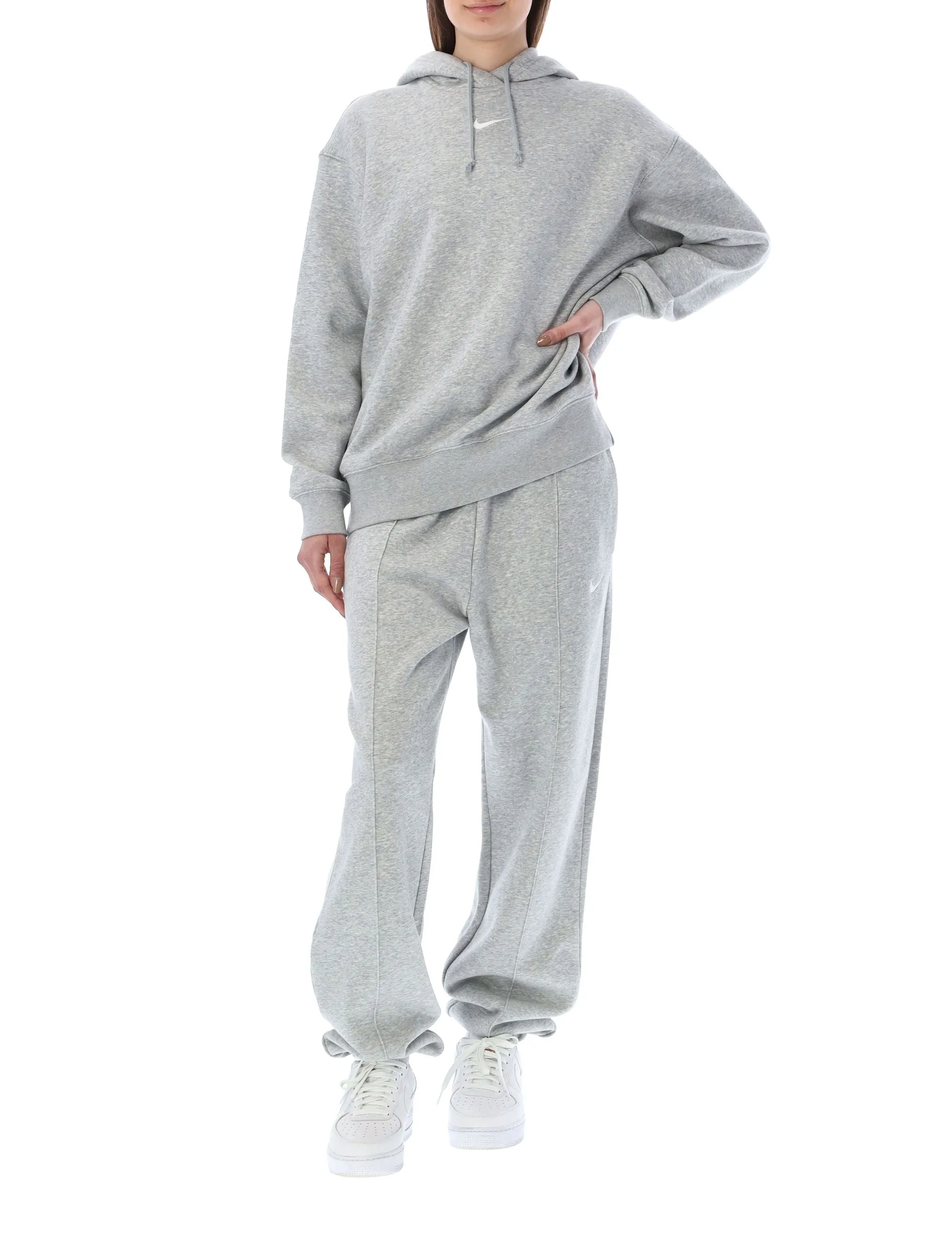 Nike Swoosh Logo Embroidered Drawstring Hoodie