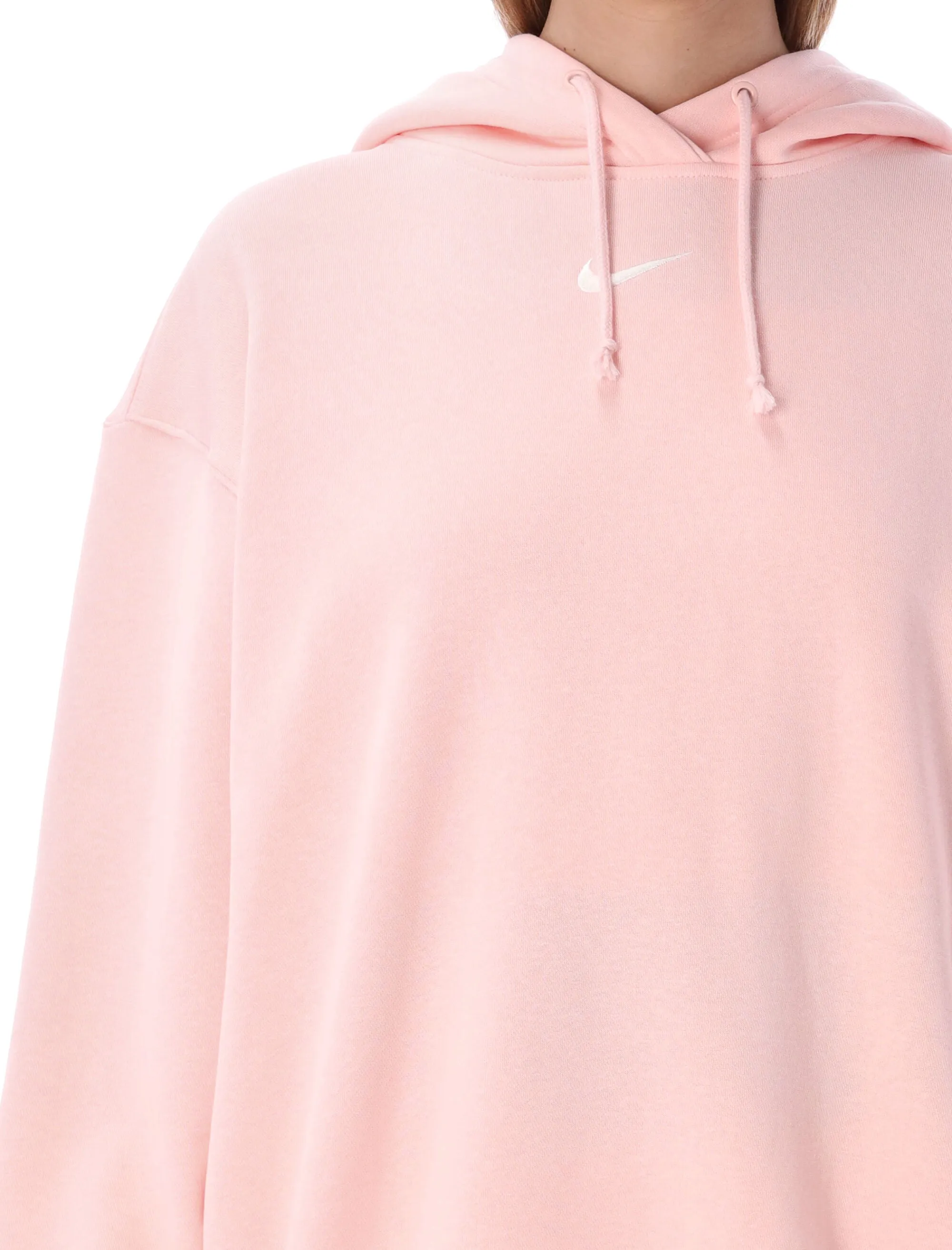 Nike Swoosh Logo Embroidered Drawstring Hoodie
