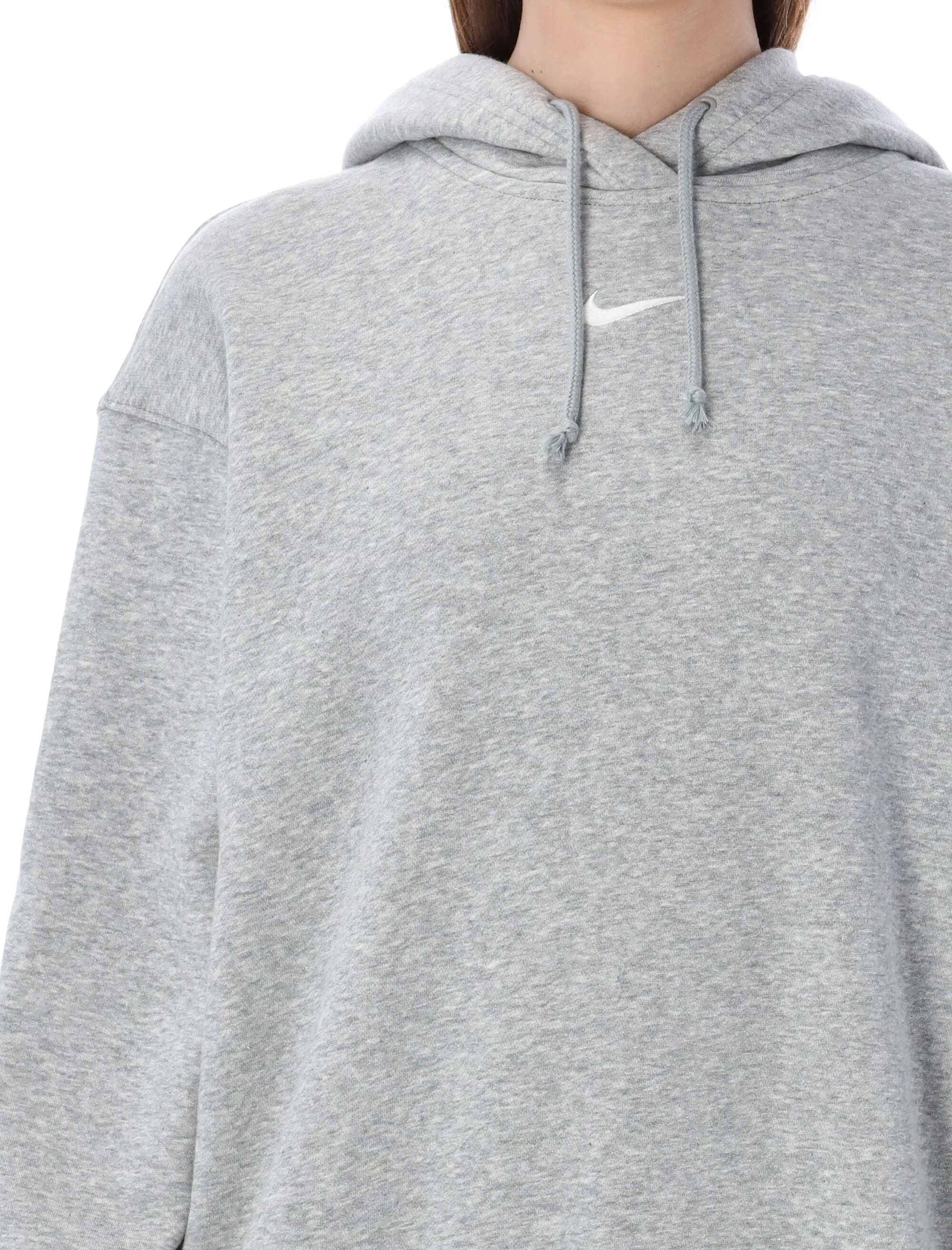Nike Swoosh Logo Embroidered Drawstring Hoodie