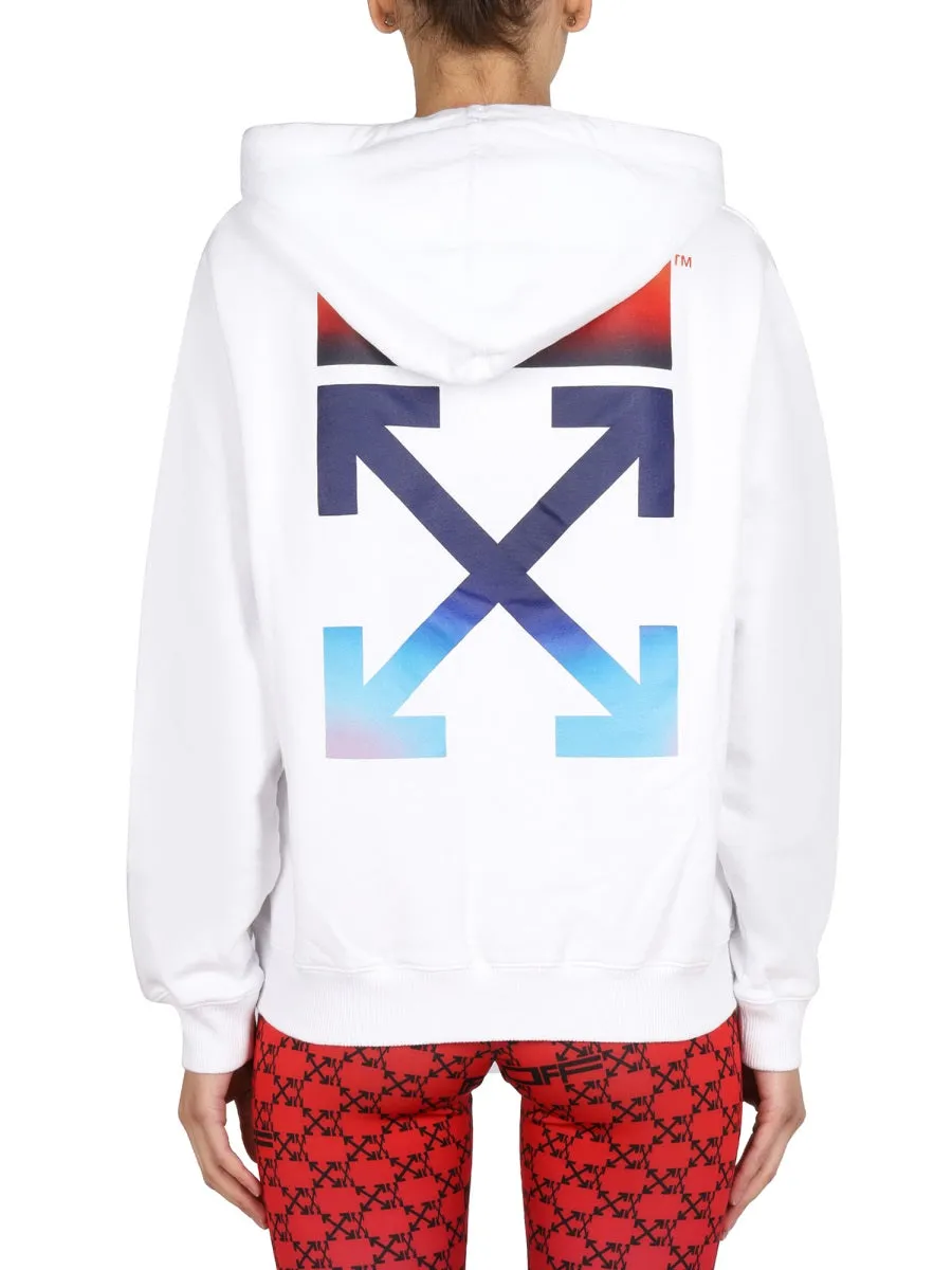 Off-White Arrow Printed Drawstring Hoodie