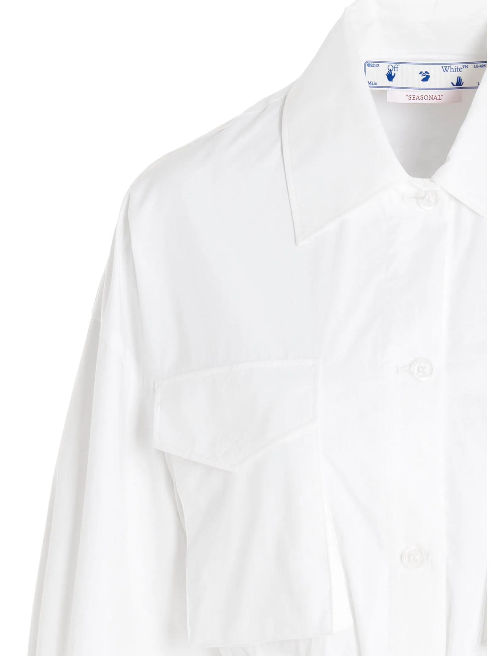 Off-White Belted Cargo Shirt Dress