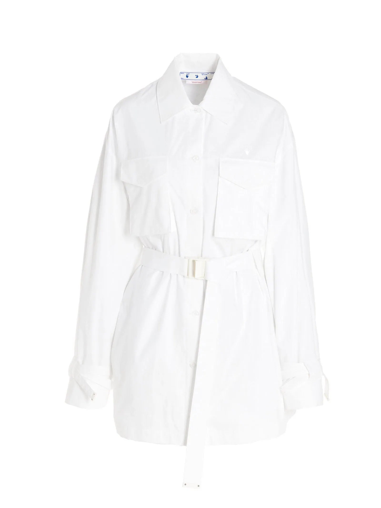 Off-White Belted Cargo Shirt Dress