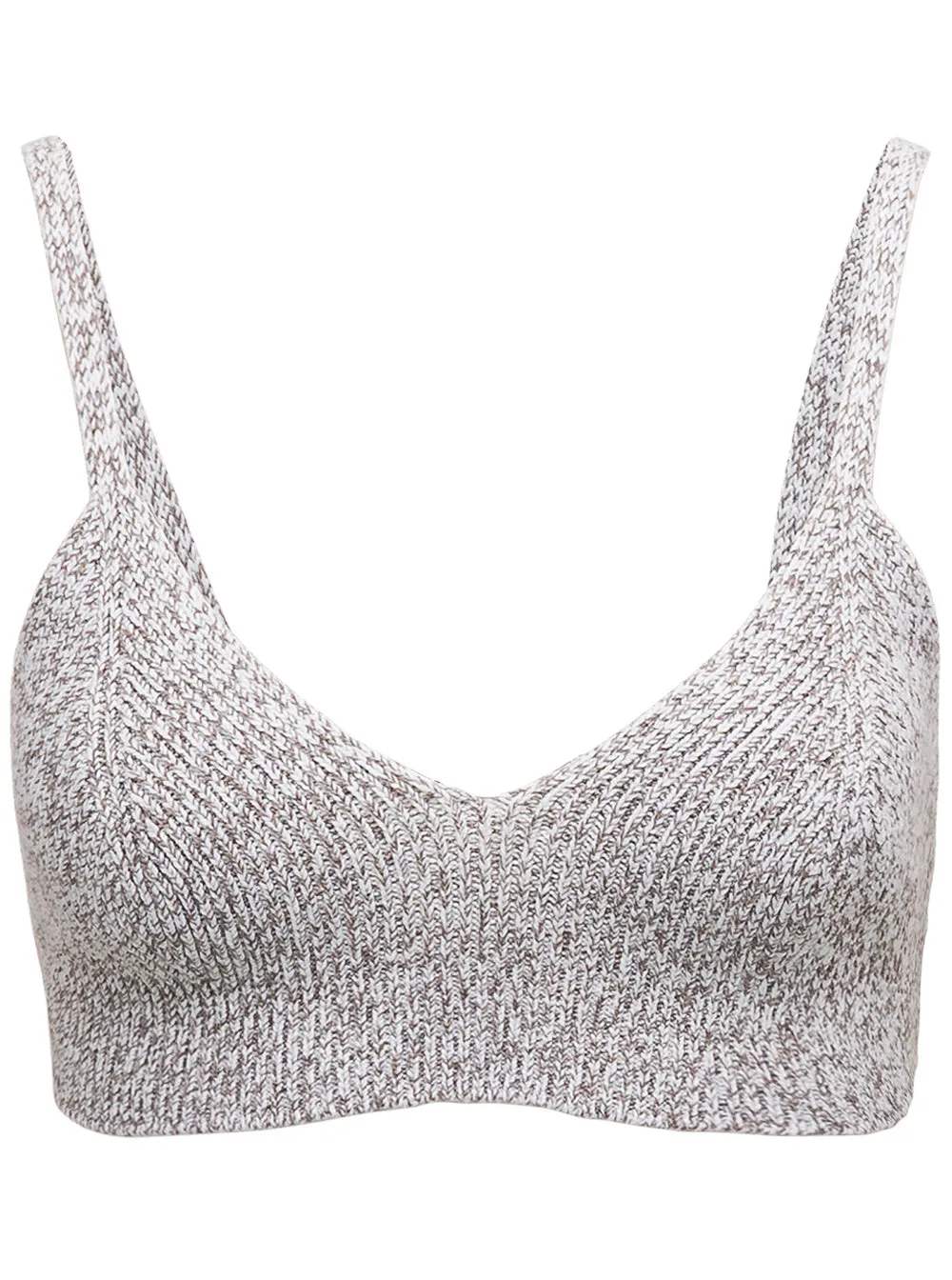 Off-White Languid Knitted Crop Top
