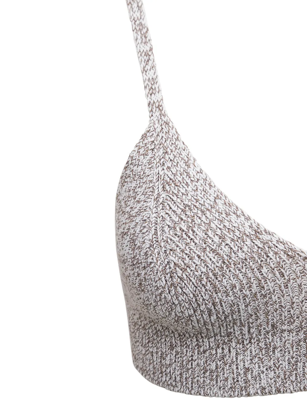 Off-White Languid Knitted Crop Top