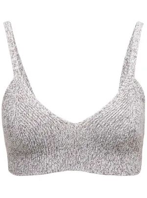 Off-White Languid Knitted Crop Top