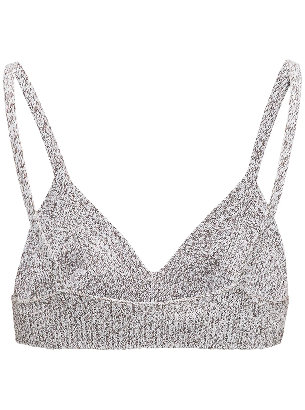 Off-White Languid Knitted Crop Top