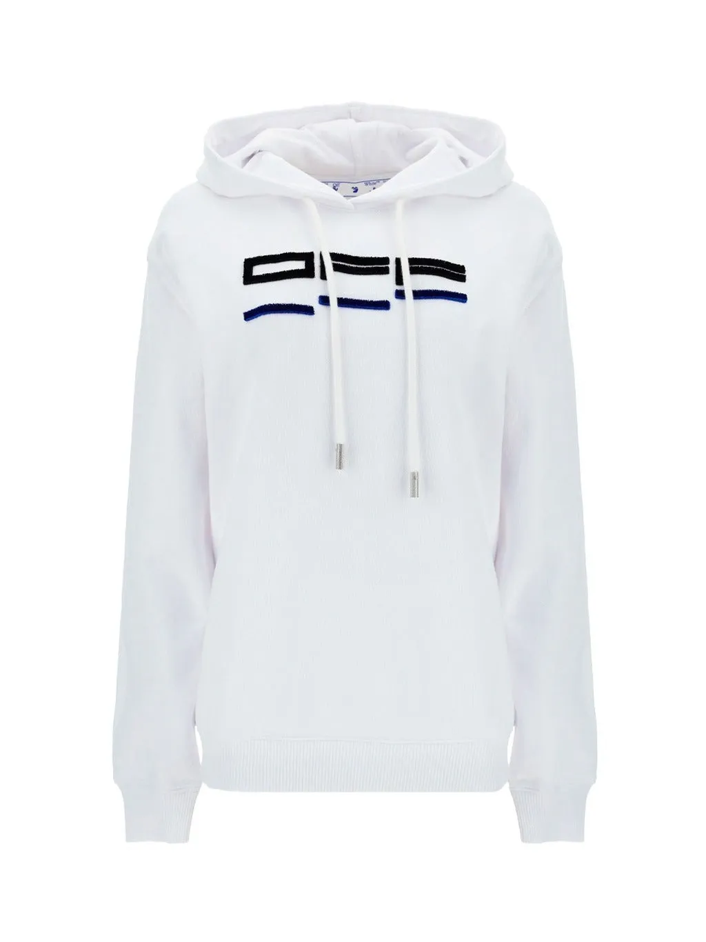 Off-White Logo Flocked Drawstring Hoodie