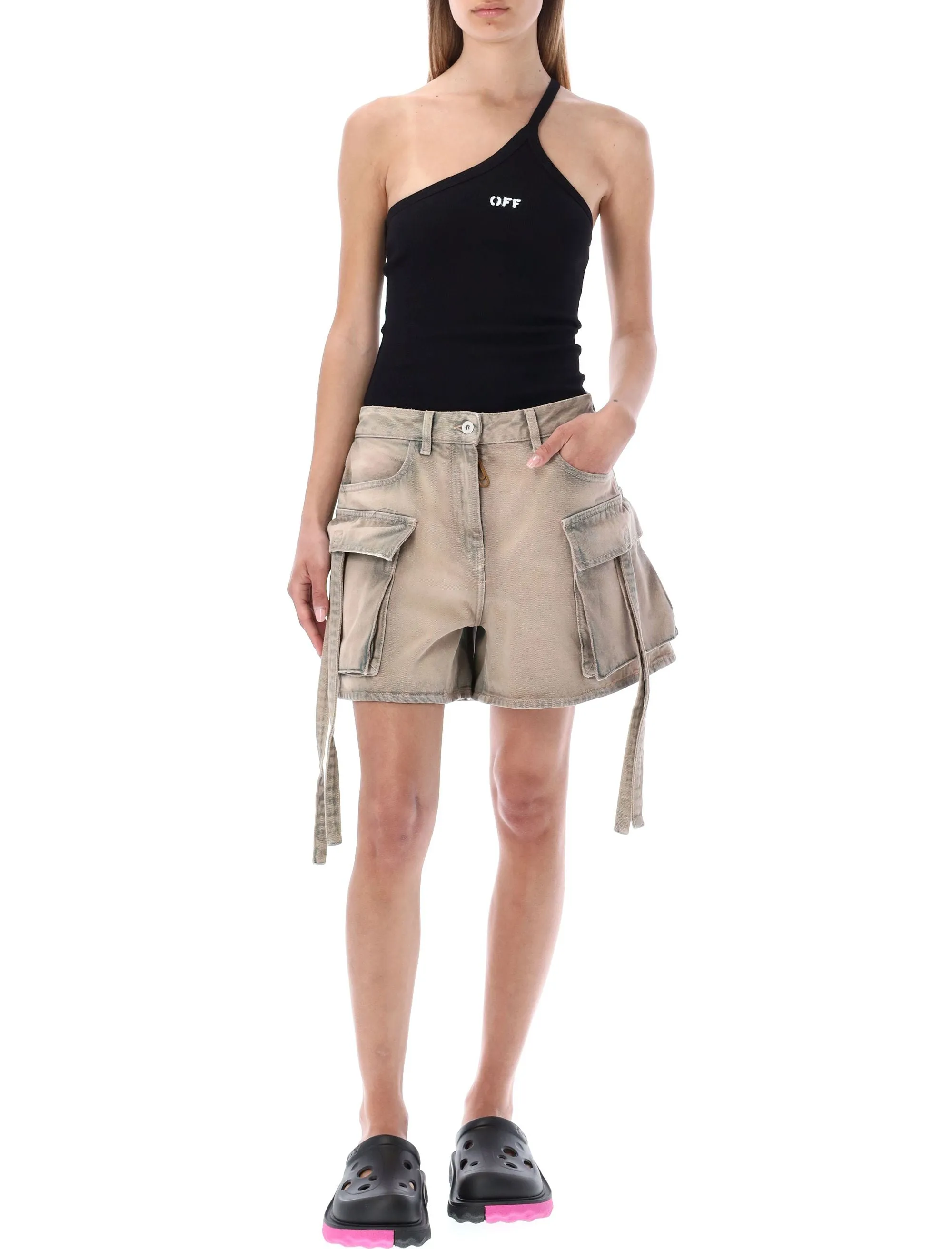 Off-White Logo Patch Cargo Shorts
