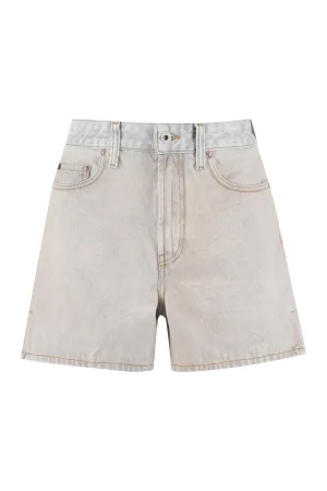 Off-White Logo Patch Denim Shorts