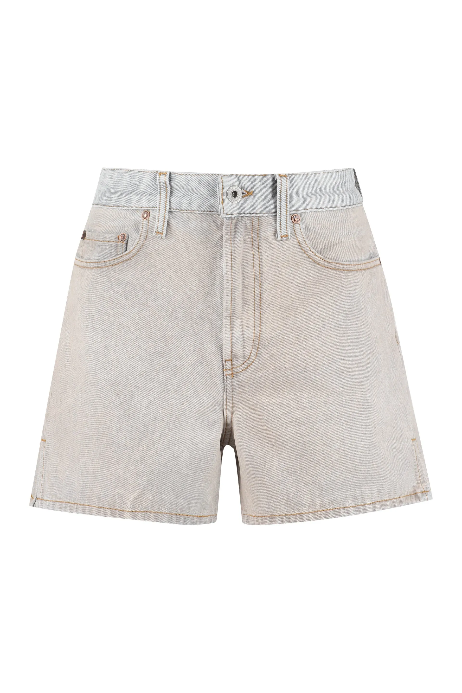Off-White Logo Patch Denim Shorts