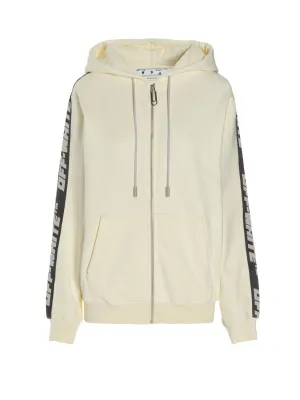 Off-White Logo Tape Drawstring Hoodie