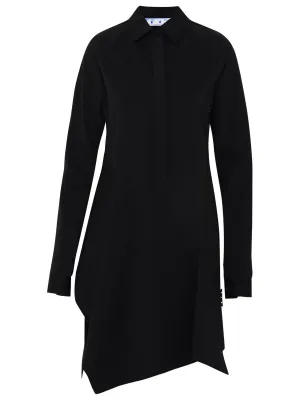 Off-White Long-Sleeve Shirt Dress