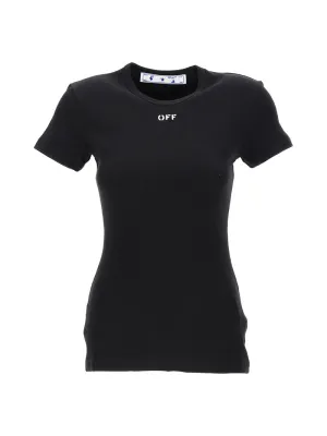 Off-White Ribbed Knit Top
