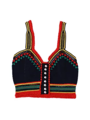 Paco Rabanne Cropped Knitted Top