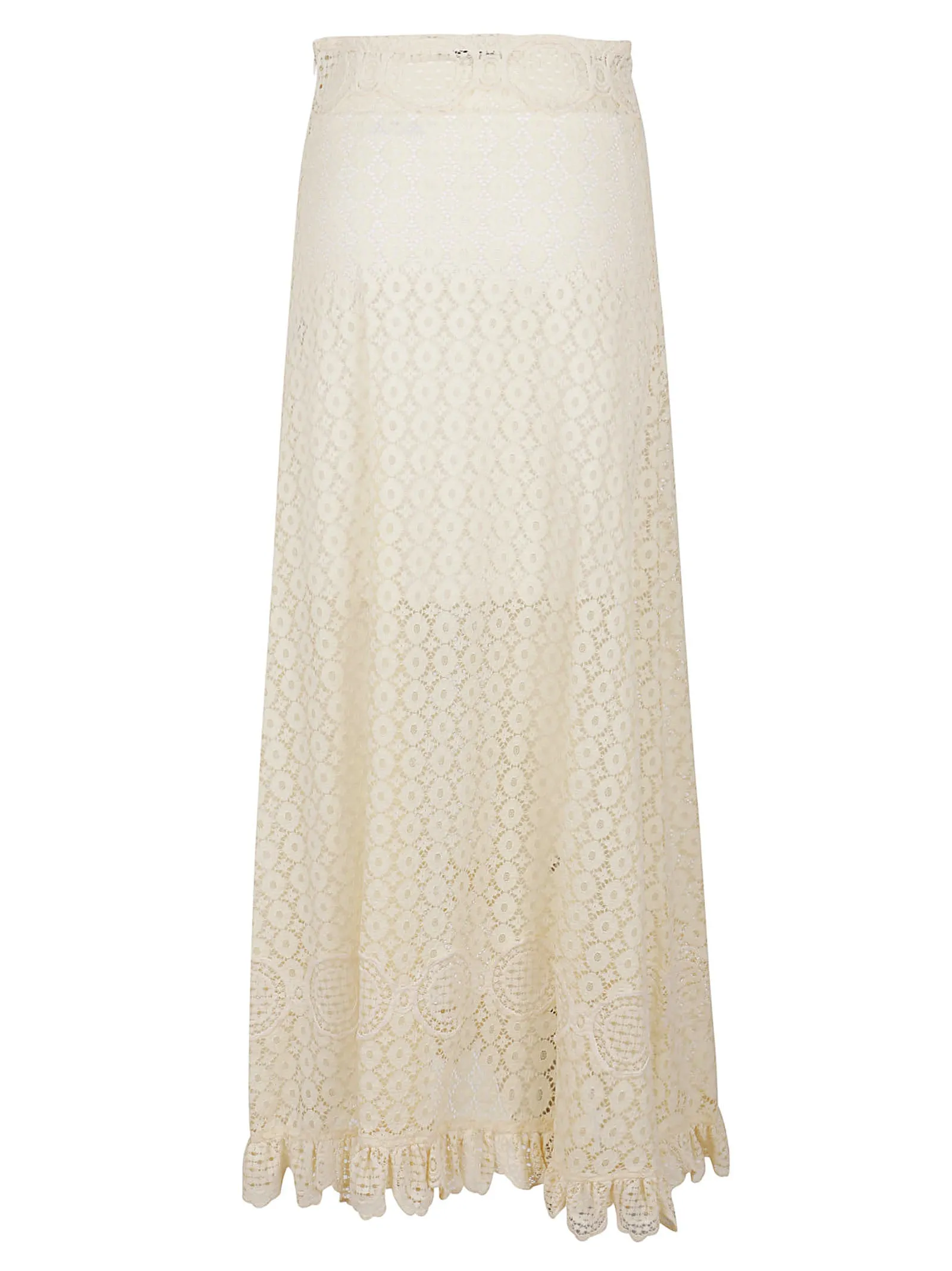 Paco Rabanne Ruffled Detailed Laced Skirt