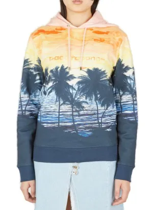 Paco Rabanne Sunset Print Drawstring Hoodie