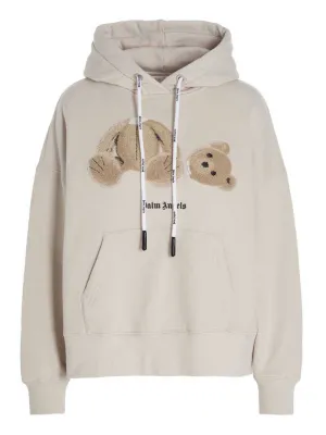 Palm Angels Teddy Embroidered Drawstring Hoodie