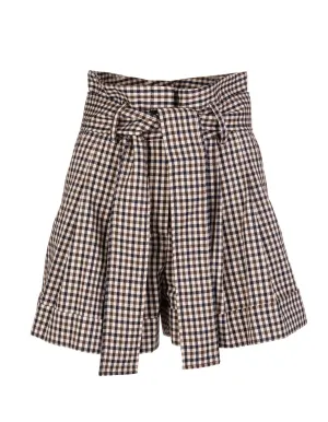 P.A.R.O.S.H. Checked Belted Shorts