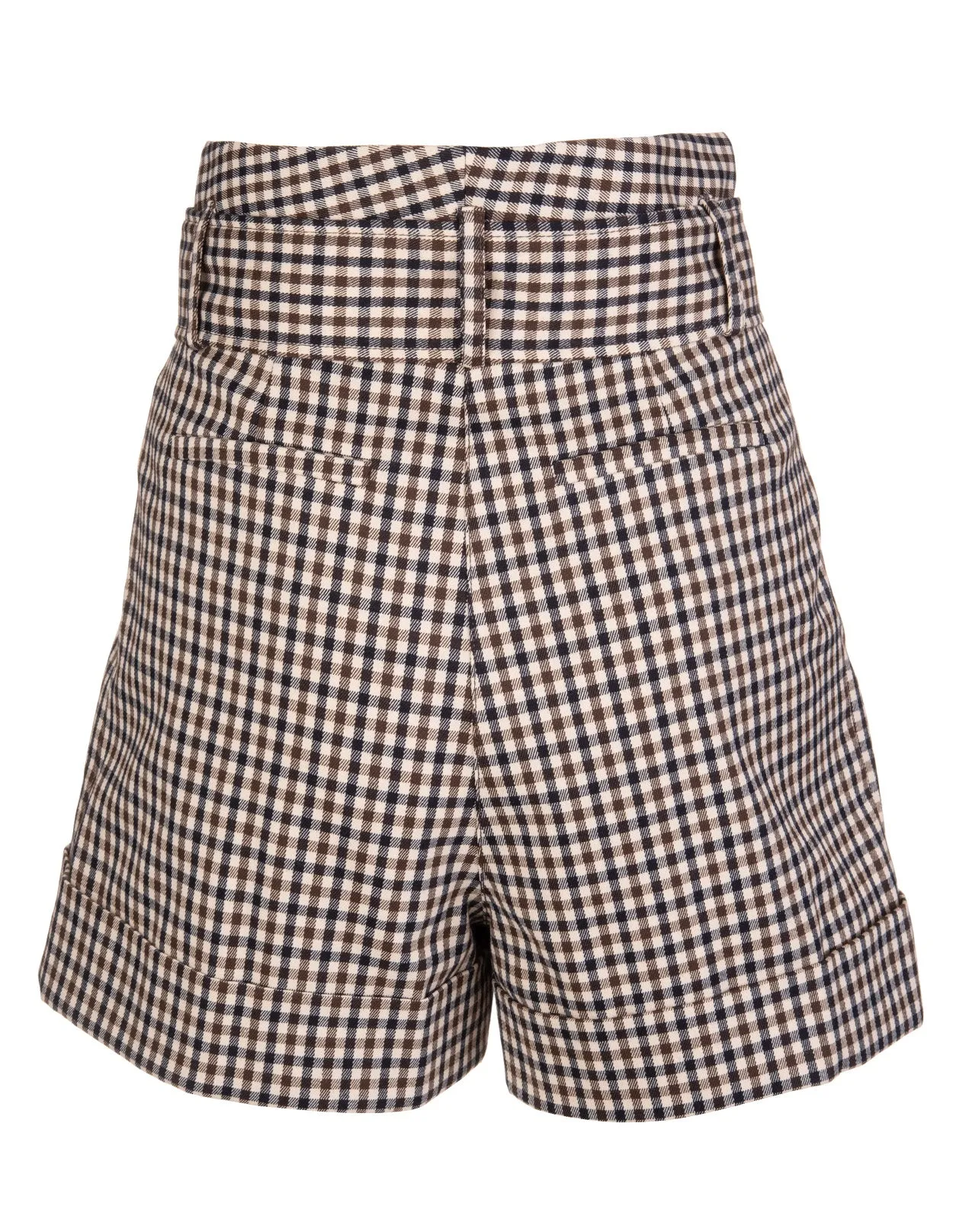 P.A.R.O.S.H. Checked Belted Shorts