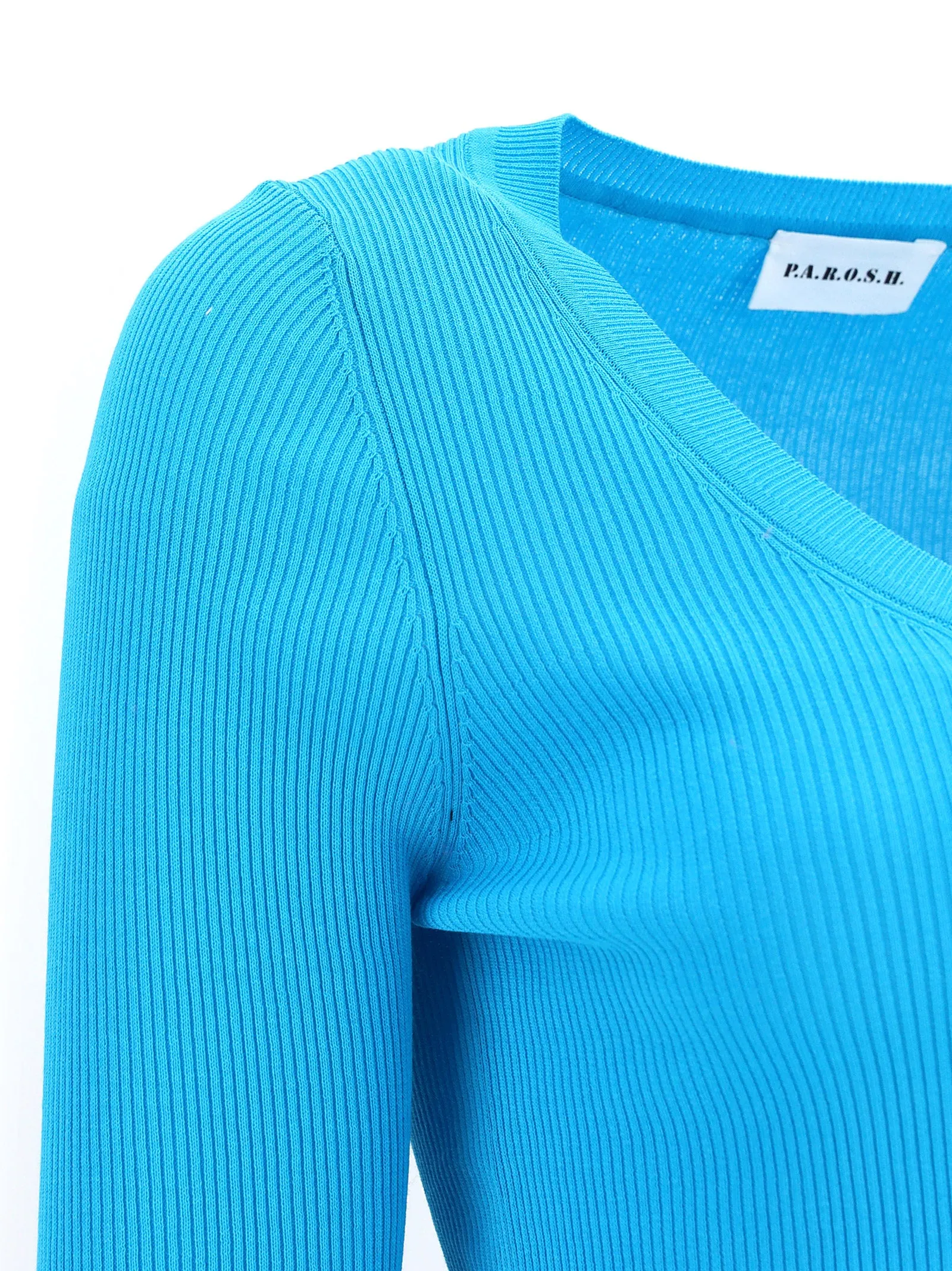 P.A.R.O.S.H. Crewneck Ribbed Knit Top