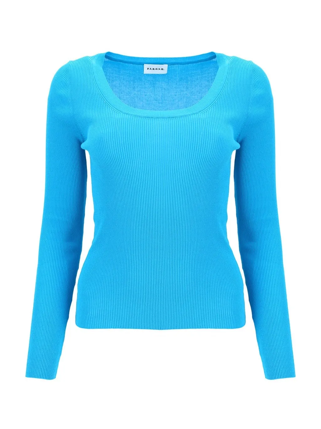P.A.R.O.S.H. Crewneck Ribbed Knit Top