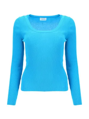 P.A.R.O.S.H. Crewneck Ribbed Knit Top