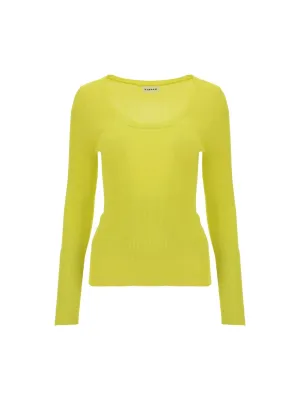 P.A.R.O.S.H. Crewneck Ribbed Top