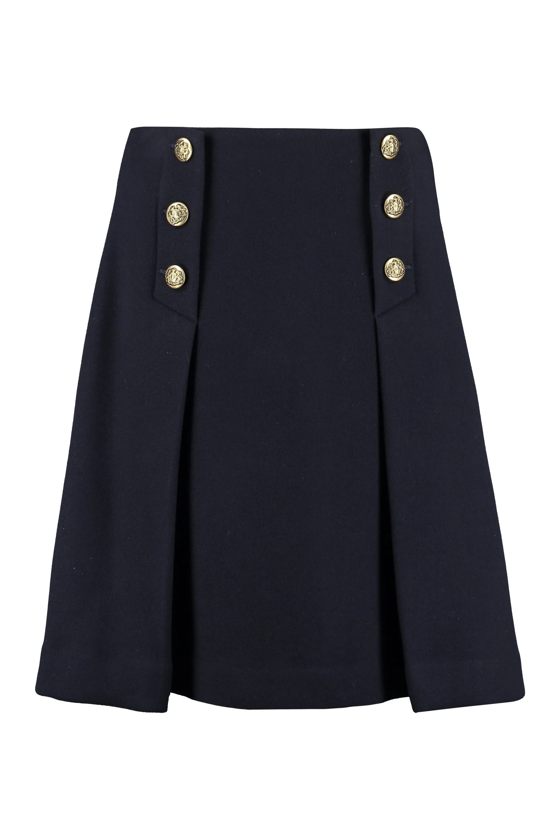 P.A.R.O.S.H. High Waist Flared Midi Skirt