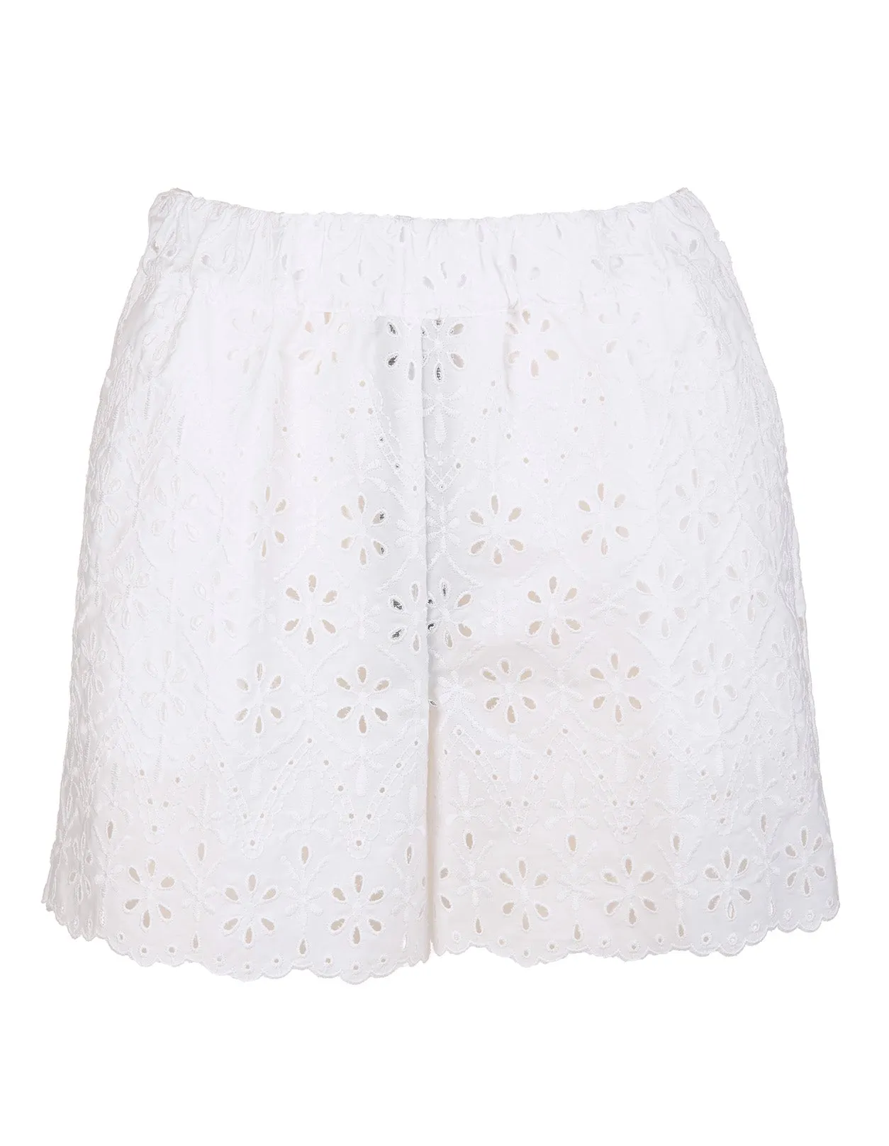 P.A.R.O.S.H. High-Waisted Embroidered Shorts
