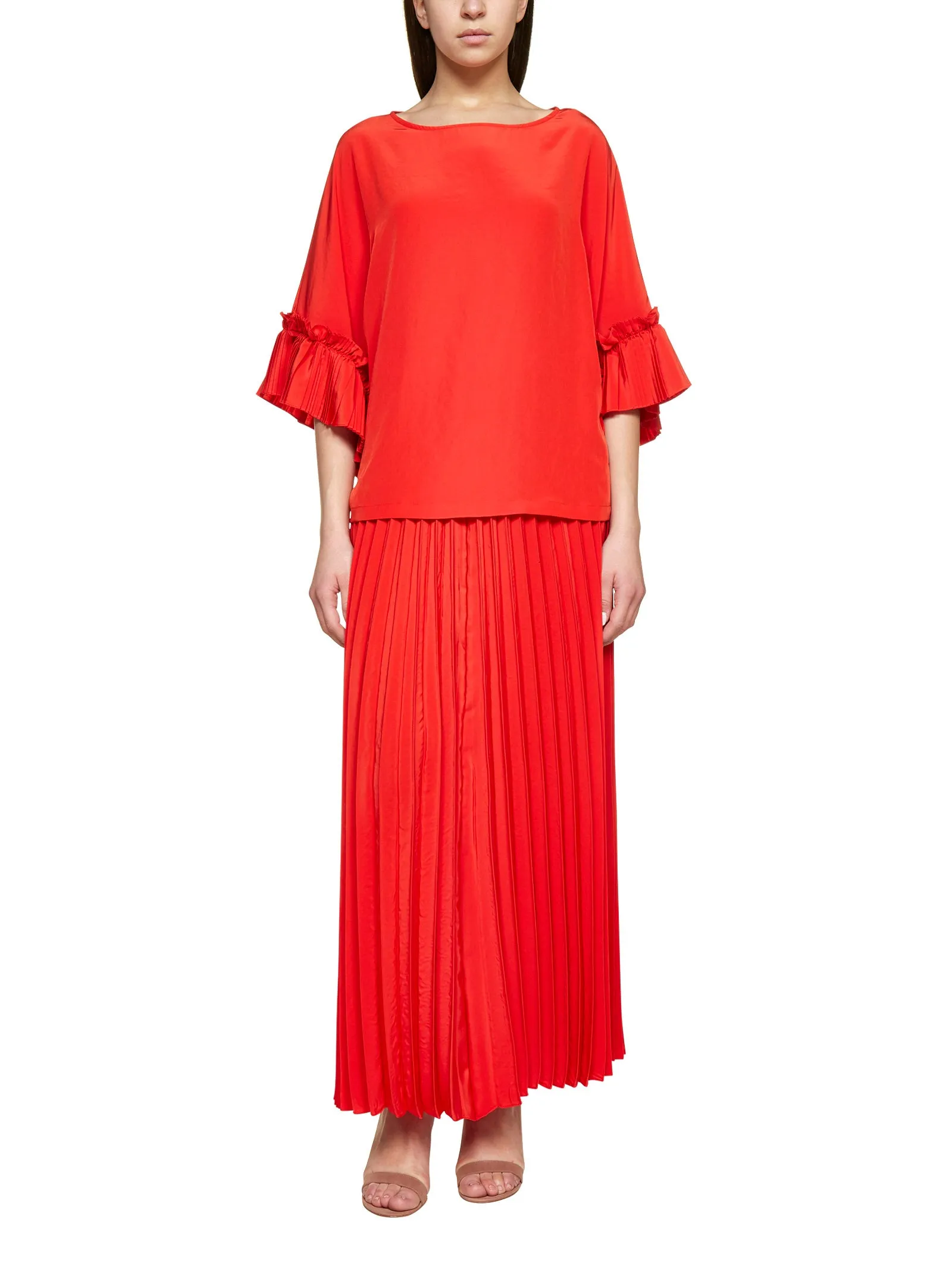 P.A.R.O.S.H. Pleated Maxi Skirt