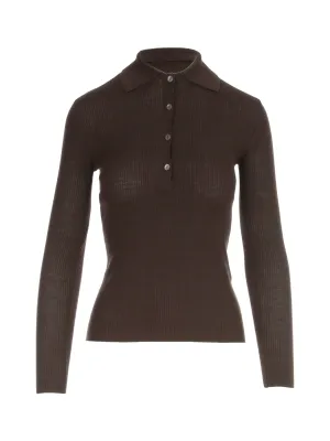 P.A.R.O.S.H. Slim Fit Knitted Polo Shirt